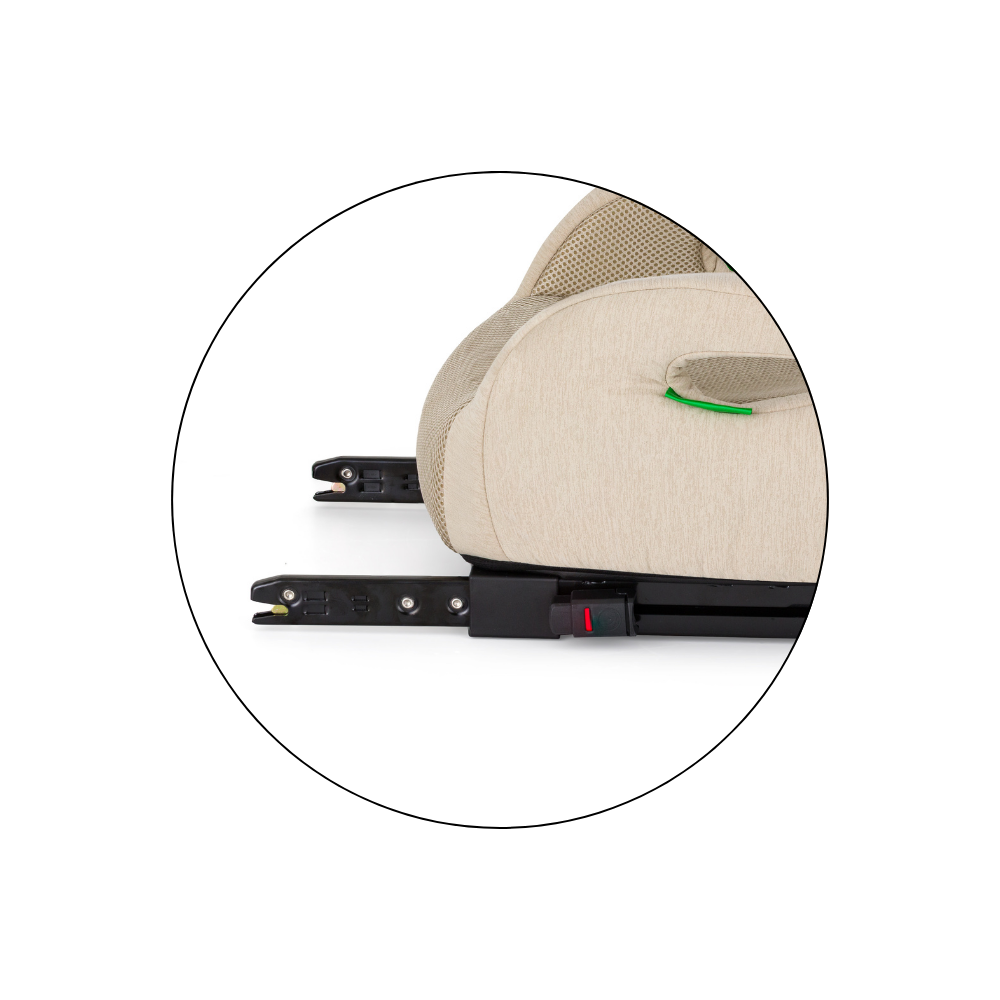 PETITE&amp;MARS Podsedák Optimus Pro i-Size Air Sage Beige 125 - 150 cm (22-36 kg)