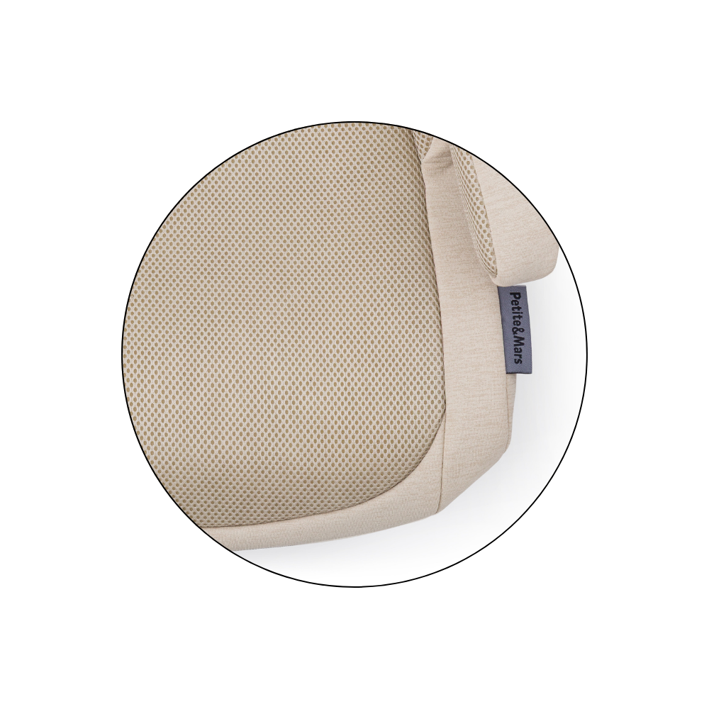 PETITE&amp;MARS Podsedák Optimus Pro i-Size Air Sage Beige 125 - 150 cm (22-36 kg)