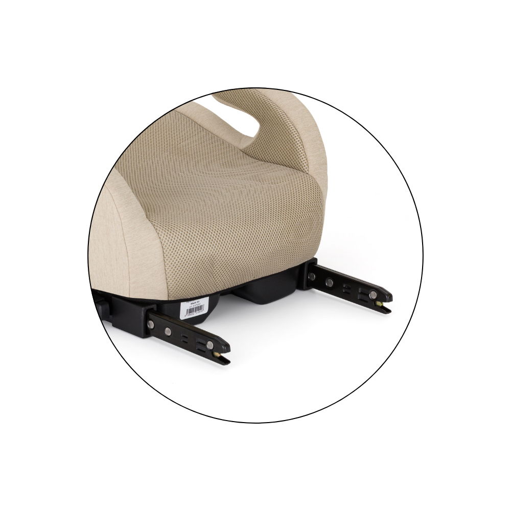 PETITE&amp;MARS Podsedák Optimus Pro i-Size Air Sage Beige 125 - 150 cm (22-36 kg)