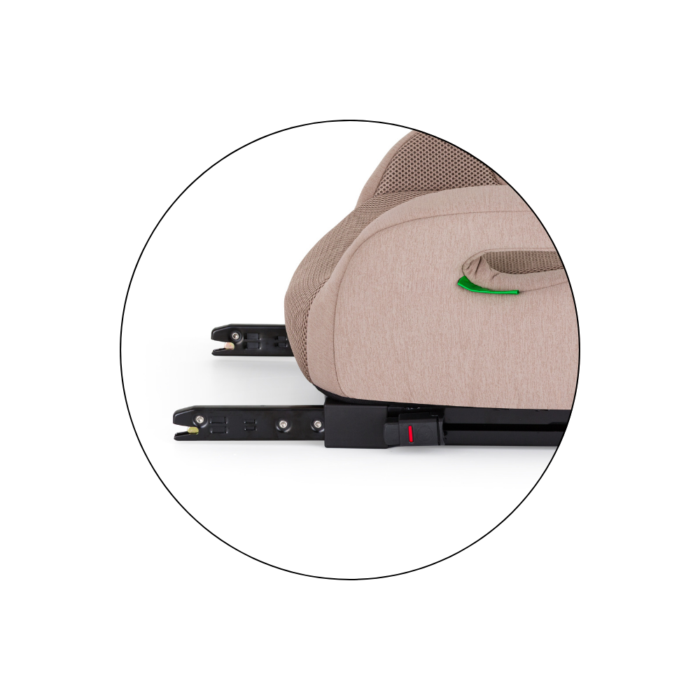 PETITE&amp;MARS Podsedák Optimus Pro i-Size Air Tan Brown 125 - 150 cm (22-36 kg)