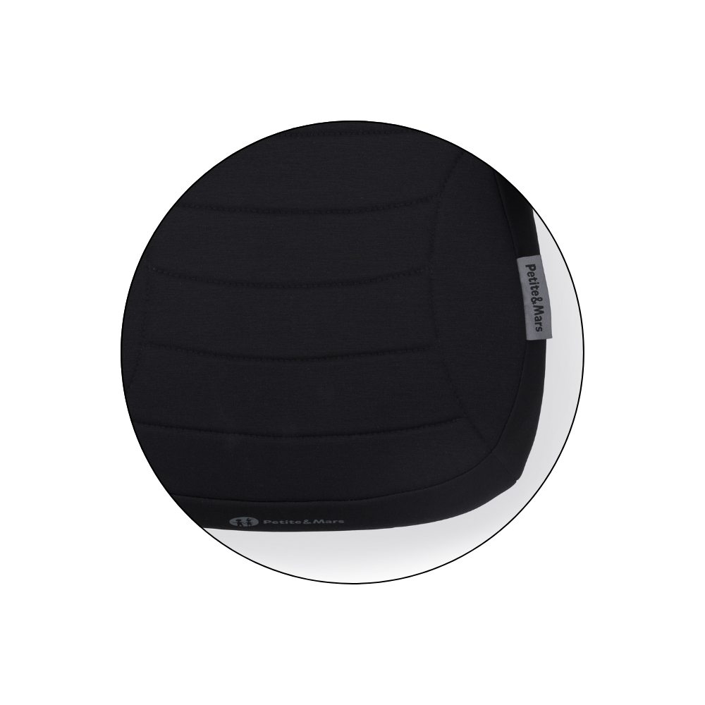 PETITE&amp;MARS Podsedák Zuno Coal Black 125 - 150 cm (22-36 kg)