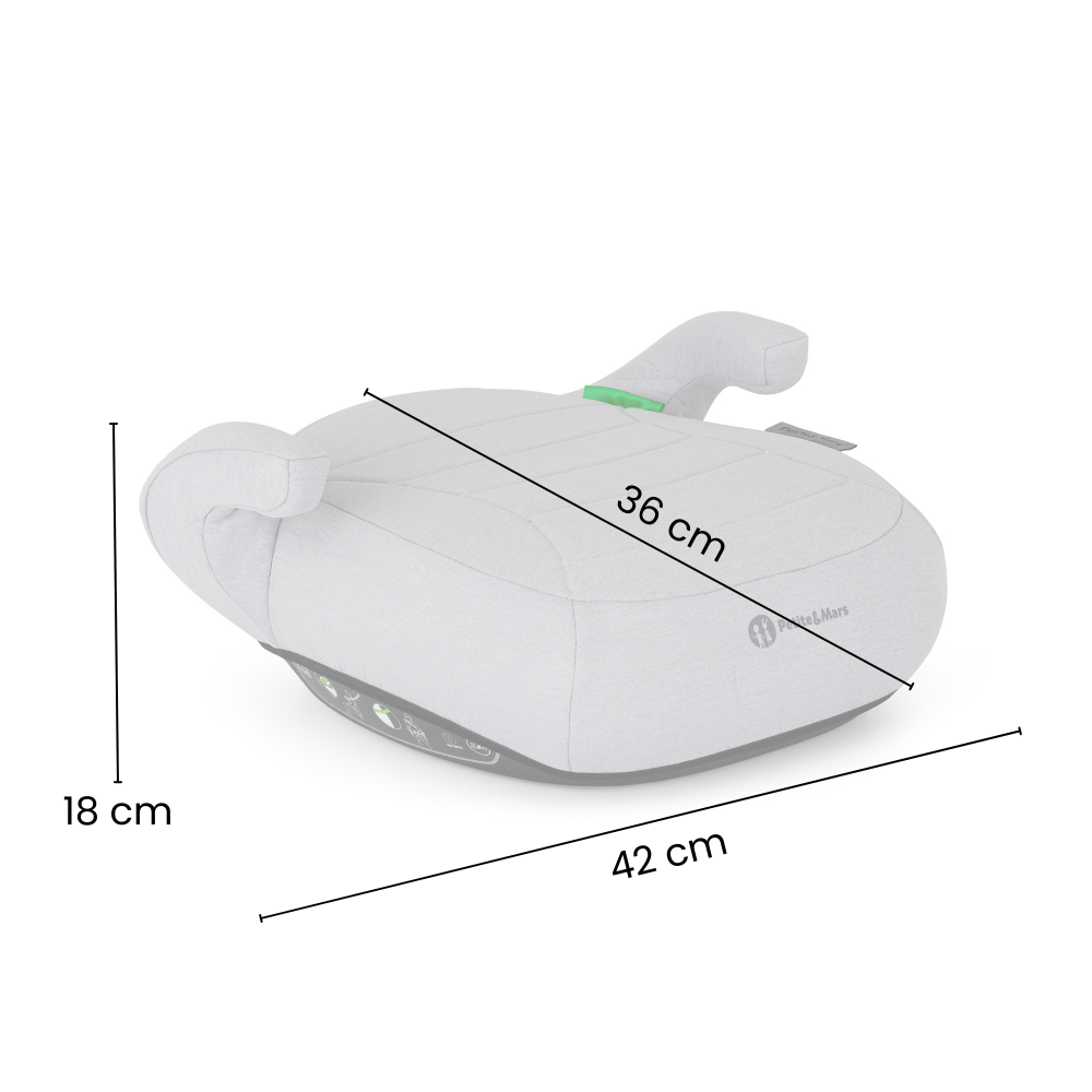 PETITE&amp;MARS Podsedák Zuno Sage Beige 125 - 150 cm (22-36 kg)