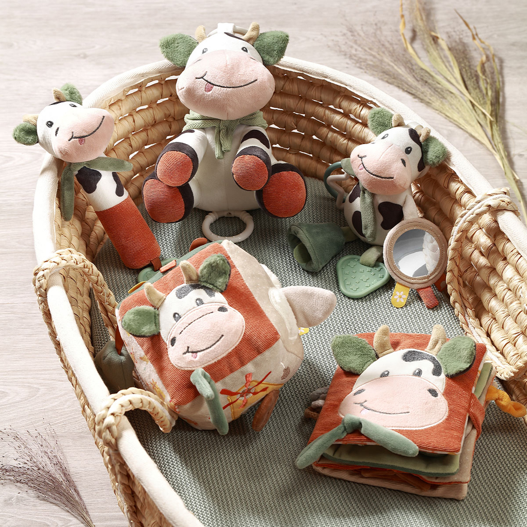 BABYONO Knižka senzorická Cow Bingo 0m+