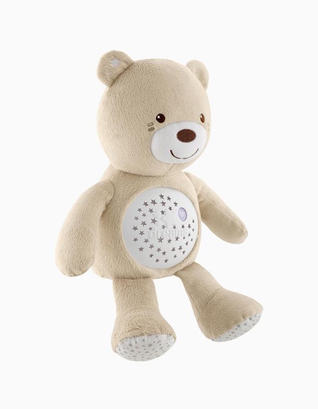 CHICCO Medvedík uspávačik s projektorom a hudbou Baby Bear First Dreams - neutral béžová 0m+