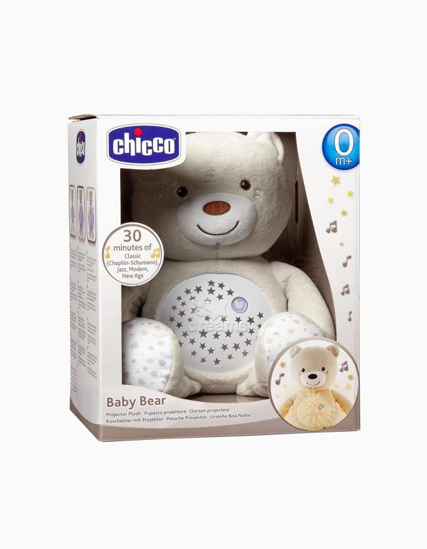 CHICCO Medvedík uspávačik s projektorom a hudbou Baby Bear First Dreams - neutral béžová 0m+