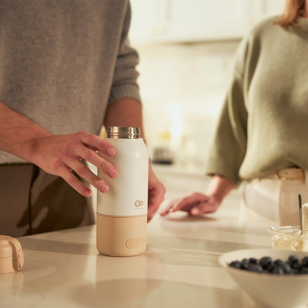 KINDERKRAFT Cestovný ohrievač mlieka a termoska 2v1 Gaja Green