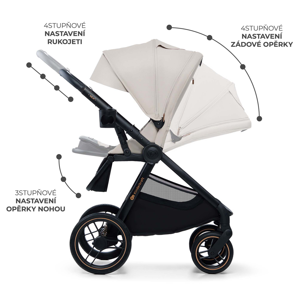 KINDERKRAFT Kočík kombinovaný Nea 2 2v1 Beige