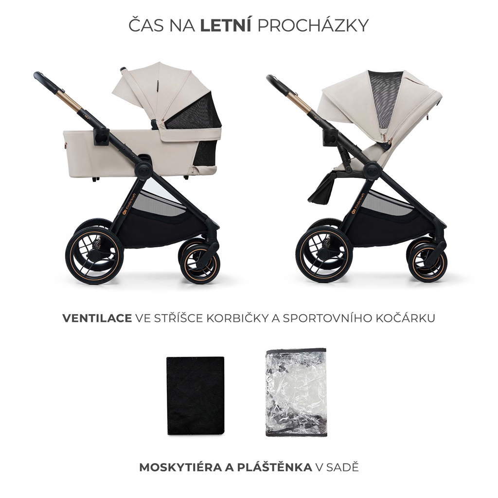 KINDERKRAFT Kočík kombinovaný Nea 2 2v1 Beige