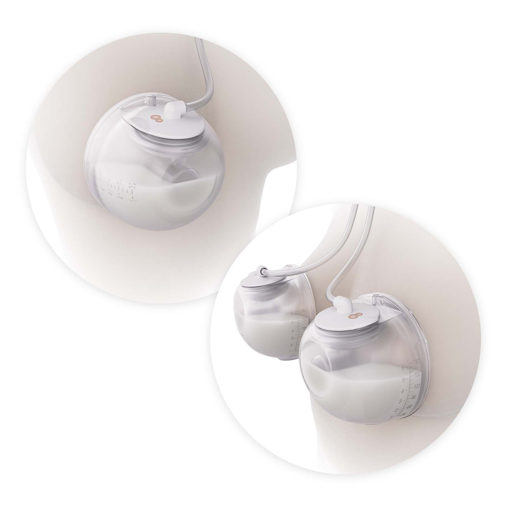 KINDERKRAFT Odsávačka materského mlieka Double Hands-free Gentle Flow Pink