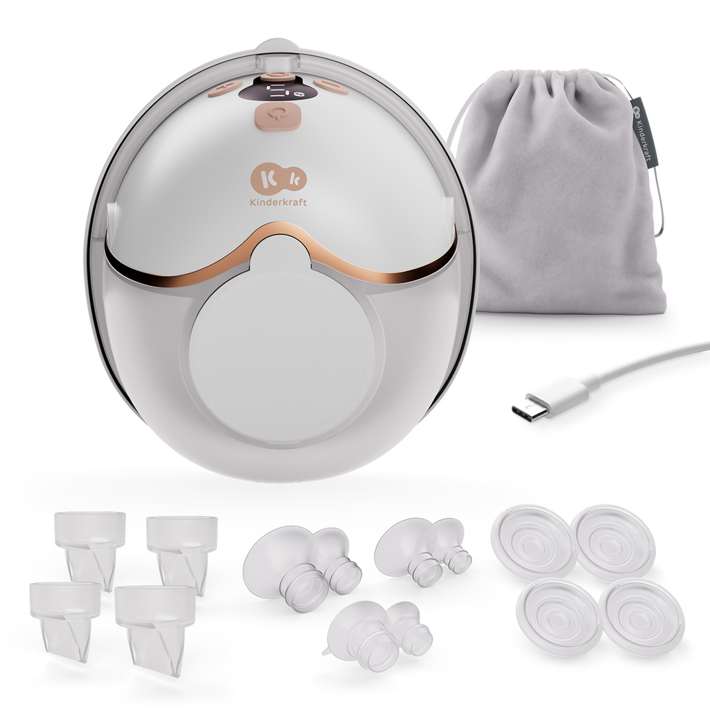 KINDERKRAFT Odsávačka materského mlieka Single Hands-free Mamaflow Gold