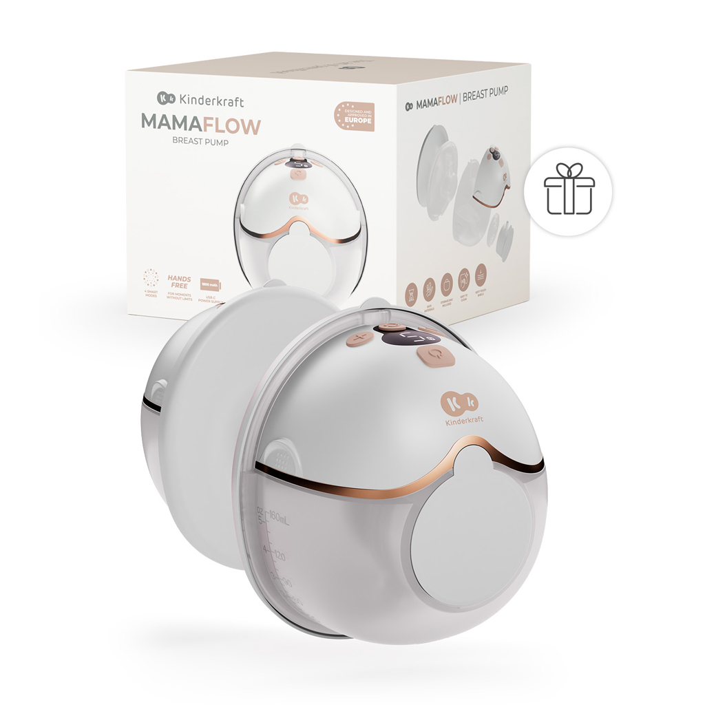 KINDERKRAFT Odsávačka materského mlieka Single Hands-free Mamaflow Gold