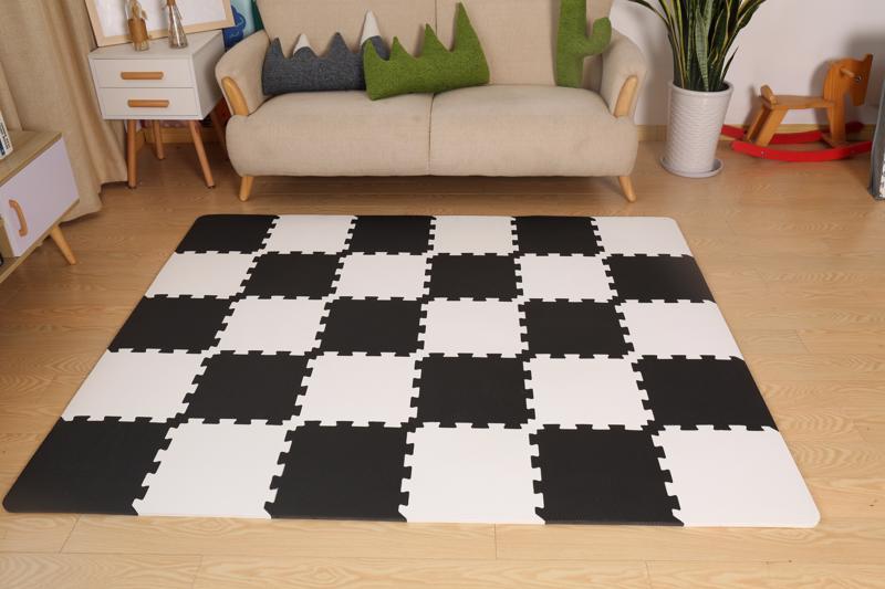 KINDERKRAFT Podložka penová puzzle Luno 150 x 180 cm Black, 30 ks