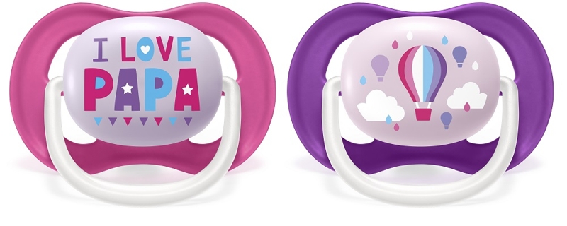 Philips AVENT Cumlík Ultra air text 6-18m dievča 2 ks