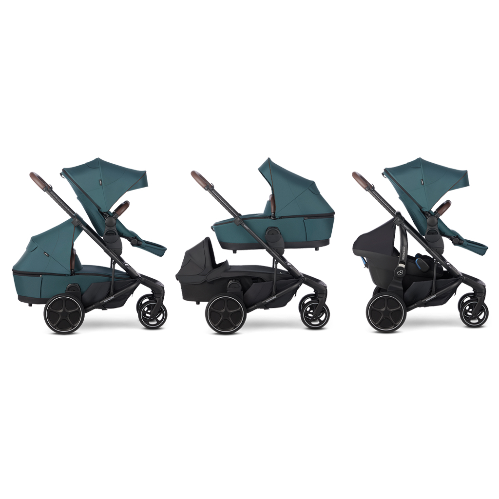EASYWALKER Kočík kombinovaný Harvey⁵ Premium 2v1 Jade Green LITE RWS