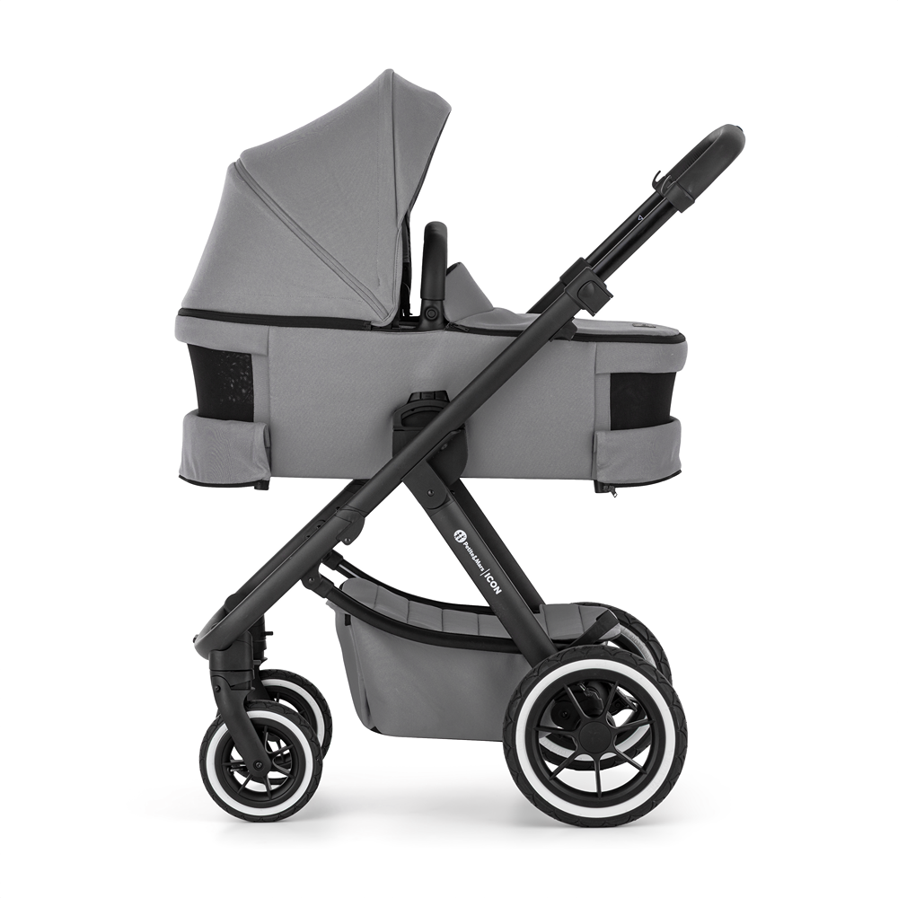 PETITE&amp;MARS Kočík kombinovaný ICON 2v1 Dove Grey XXL AIR + Core Pro i-Size Black Grey + Báza