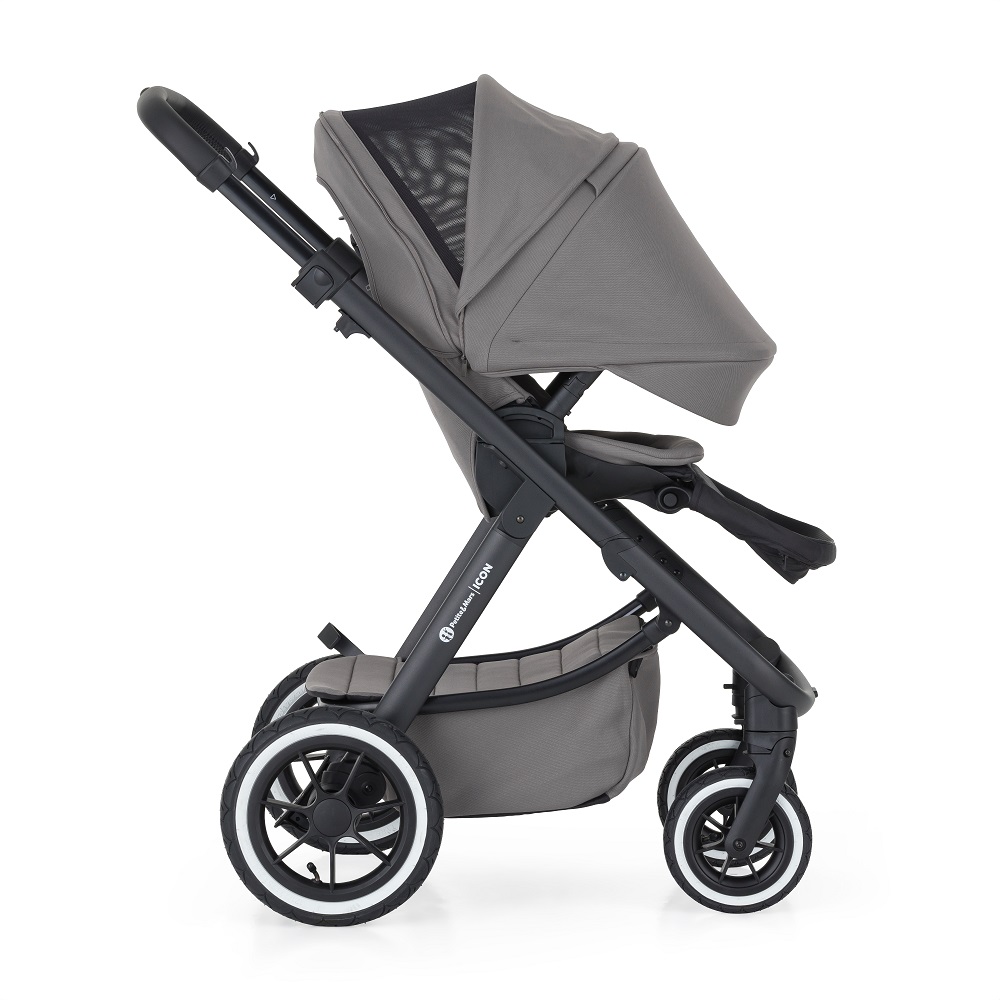 PETITE&amp;MARS Kočík kombinovaný ICON 2v1 Dove Grey XXL AIR + Core Pro i-Size Black Grey + Báza