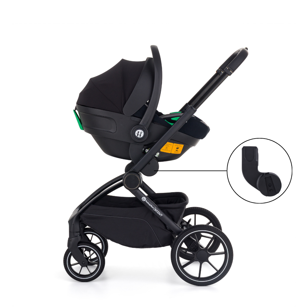 PETITE&amp;MARS Kočík kombinovaný SCOUT 2v1 Anthracite Moon