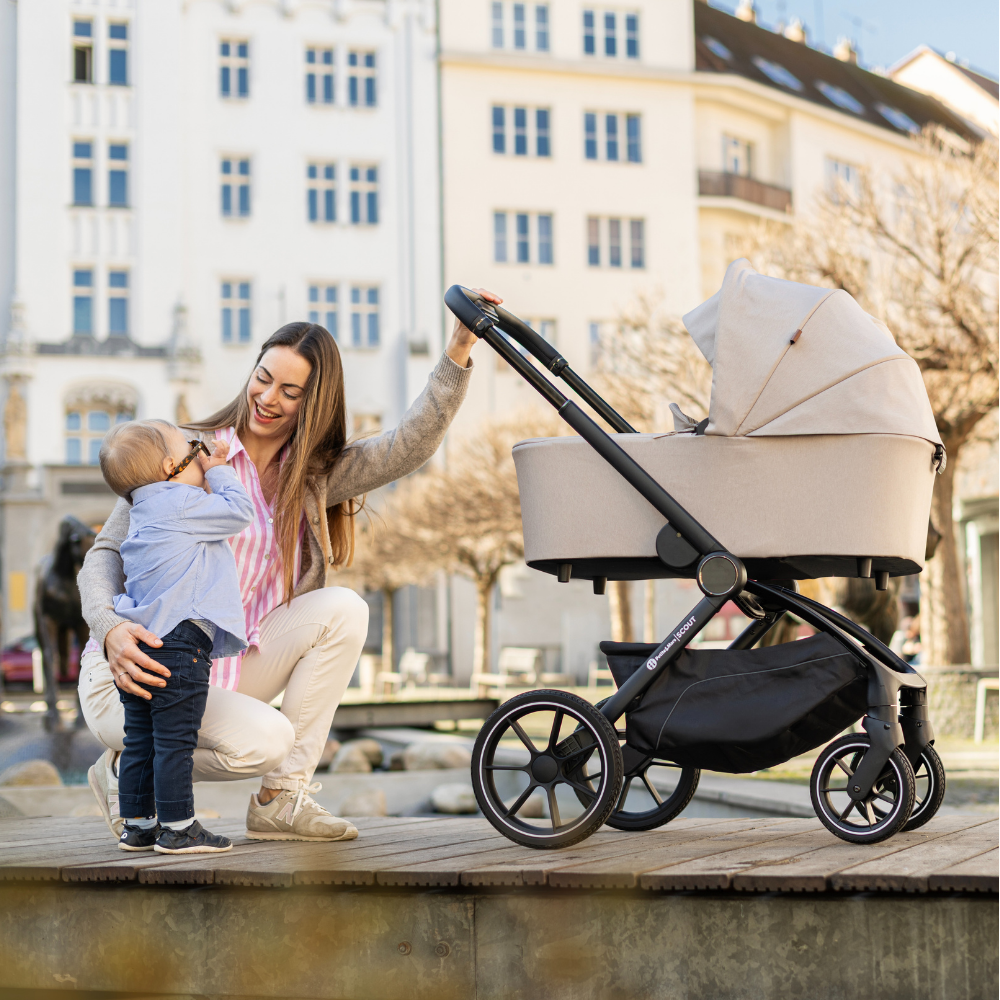 PETITE&amp;MARS Kočík kombinovaný SCOUT 2v1 Cappuccino Cream