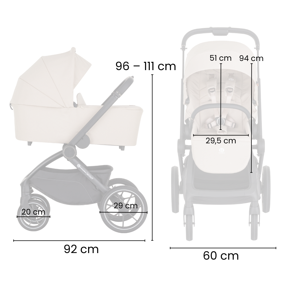 PETITE&amp;MARS Kočík kombinovaný SCOUT 2v1 Soft Mousse