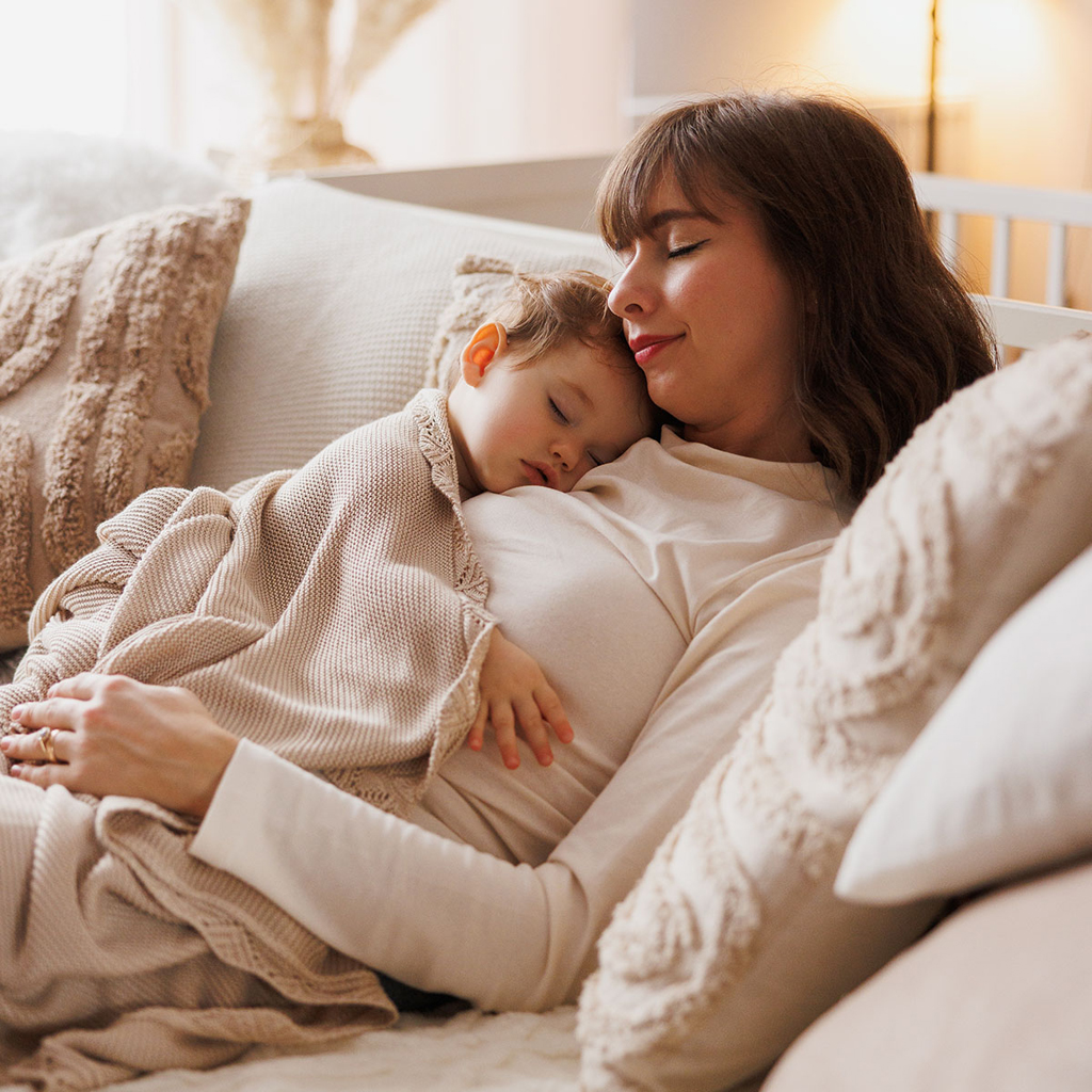 BABYONO Deka pletená bambusová Light Beige 75 x 100 cm