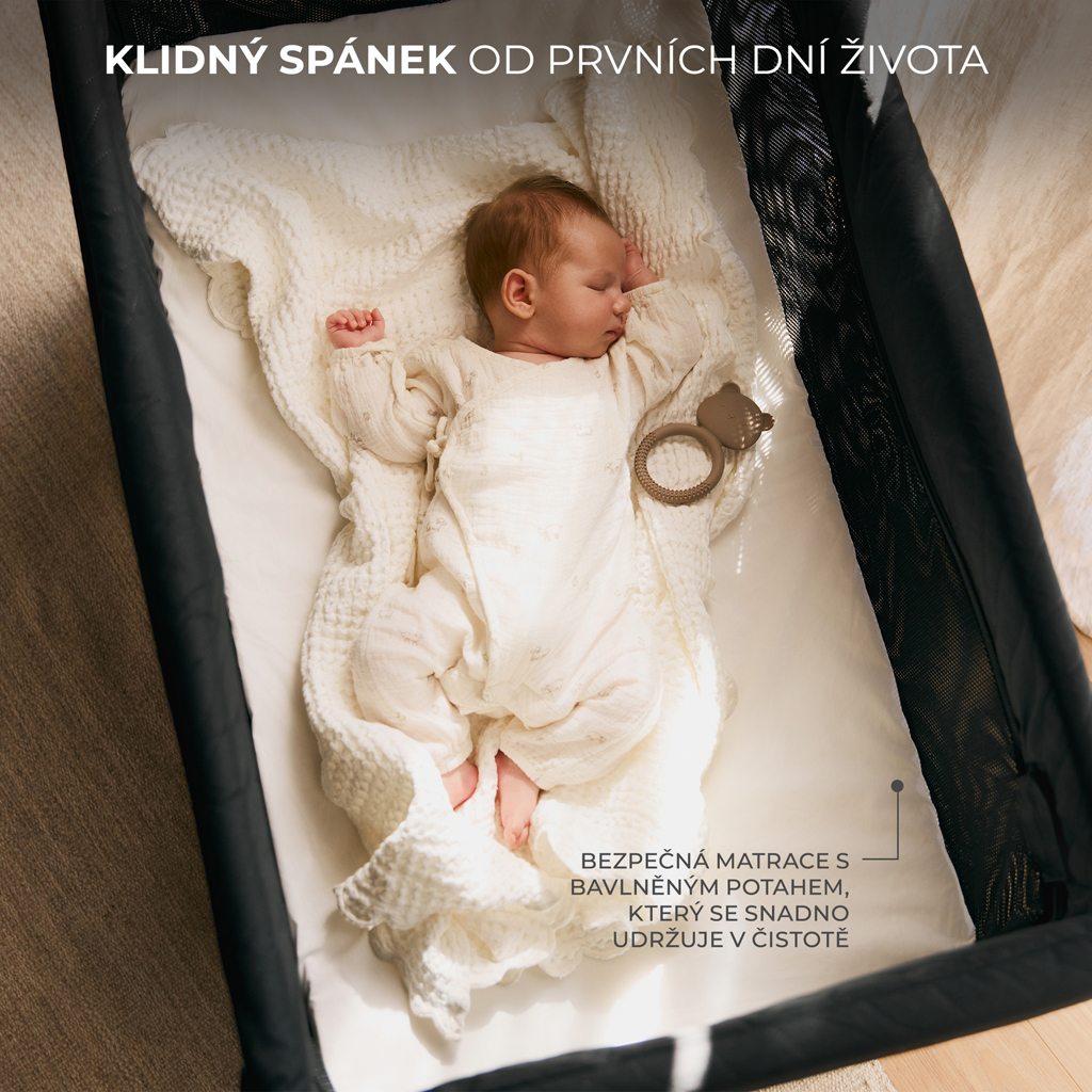 KINDERKRAFT SELECT Postieľka cestovná Moon Dream Beige