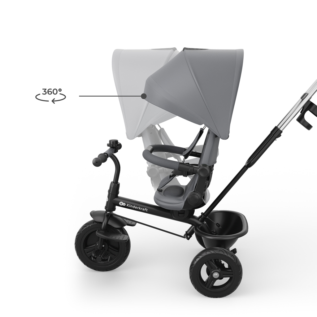 KINDERKRAFT Trojkolka Aston 2 Plus Grey, 9m+