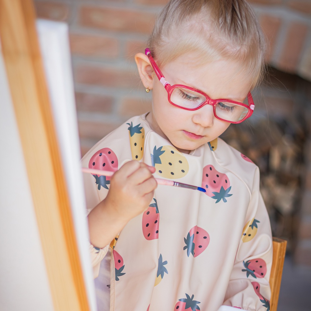 PETITE&amp;MARS Podbradník s dlhým rukávom Ben Beige Strawberies