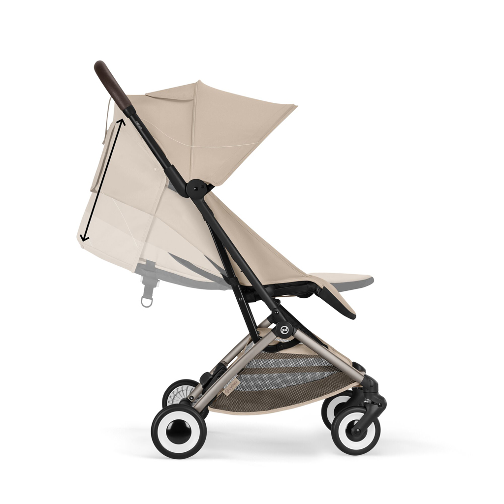 CYBEX Golfový kočík Orfeo Almond Beige (Taupe Frame) Gold