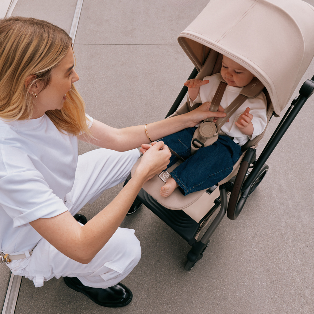 CYBEX Športový kočík Eezy S Twist+ 2 Taupe - Stormy Blue Gold