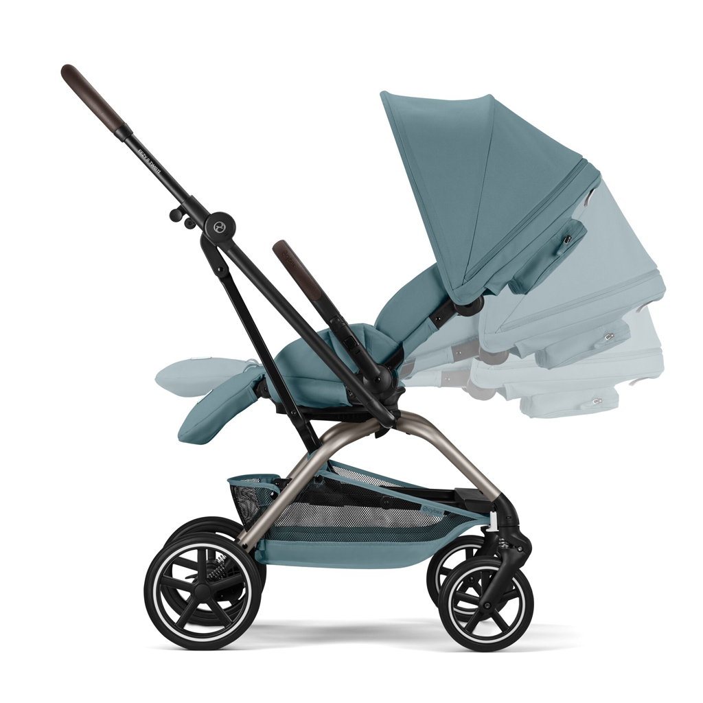 CYBEX Športový kočík Eezy S Twist+ 2 Taupe - Stormy Blue Gold