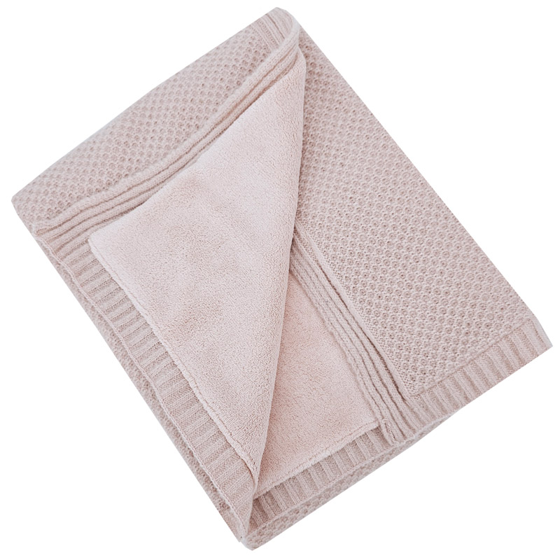 EKO Deka pletená s podšívkou Rose Pink 100x80 cm