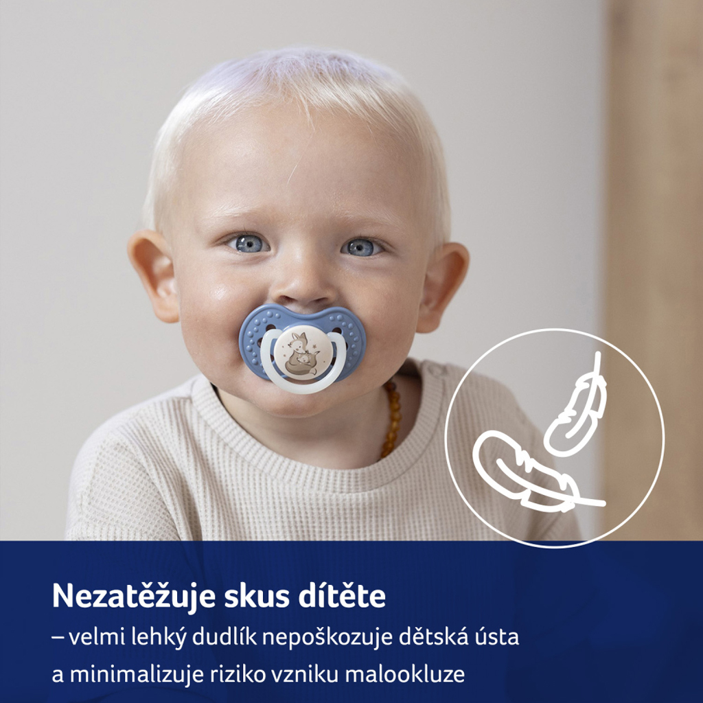 LOVI Cumlík silikónový dynamický 0-6m 2ks Night&amp;Day
