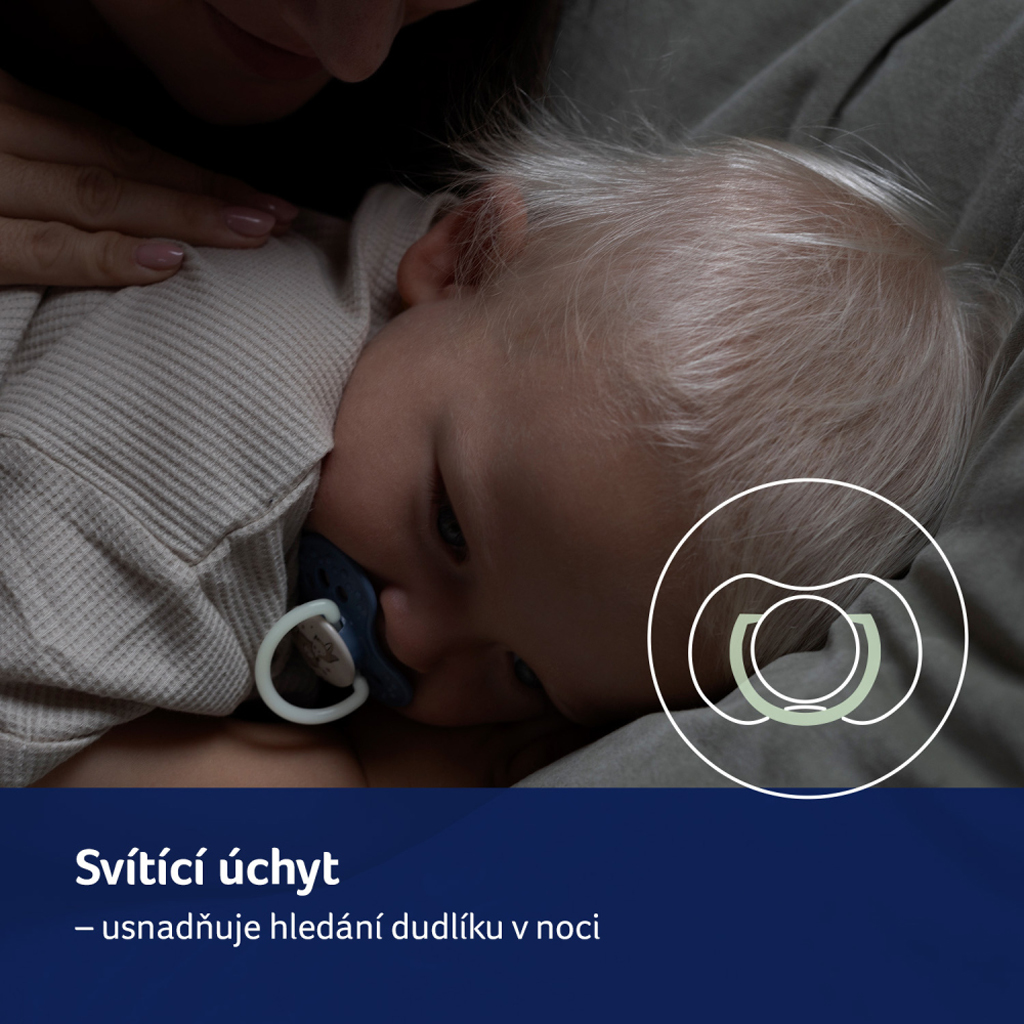LOVI Cumlík silikónový dynamický 0-6m 2ks Night&amp;Day