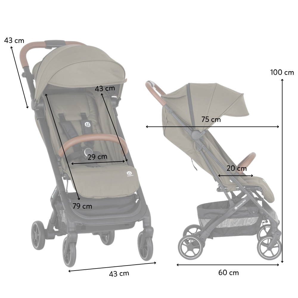 PETITE&amp;MARS Kočík športový Fly Mature Olive