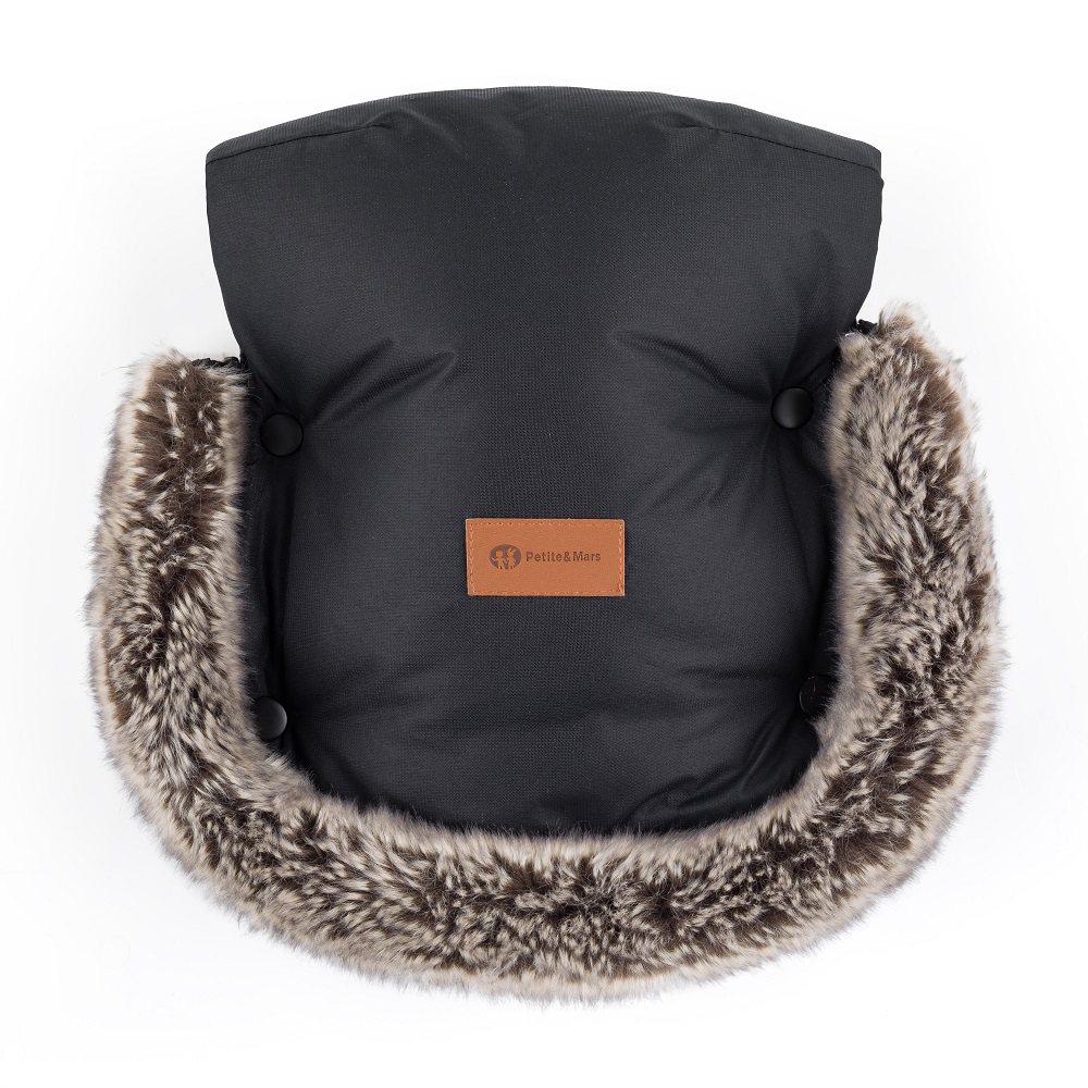 PETITE&amp;MARS Rukávnik / rukavice Furry Forever Black