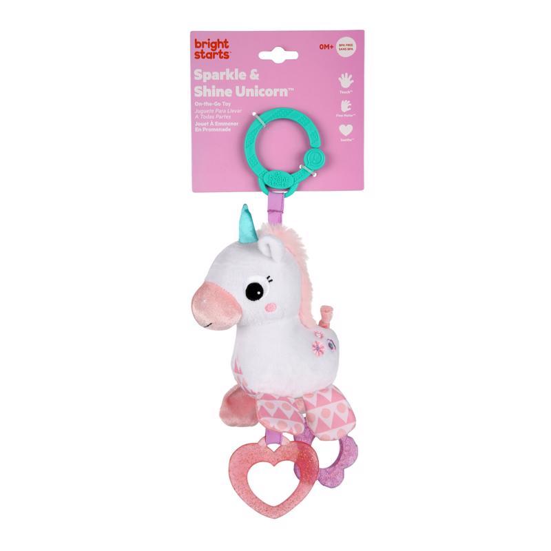 BRIGHT STARTS Hračka aktívna na C krúžku Sparkle&amp;Shine jednorožec 0m+