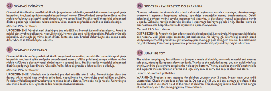 FEEDO Zvieratko skákajúce Cow Cream