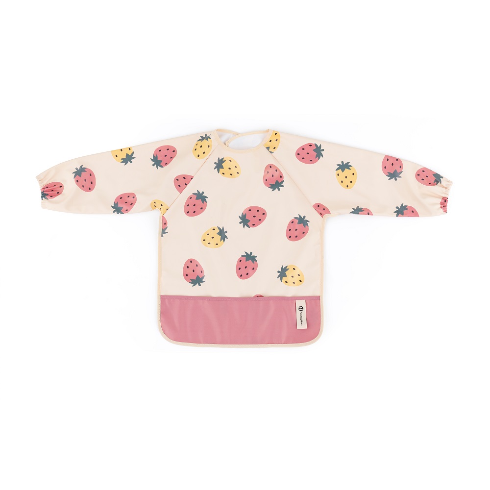 PETITE&amp;MARS Podbradník s dlhým rukávom Ben Beige Strawberies