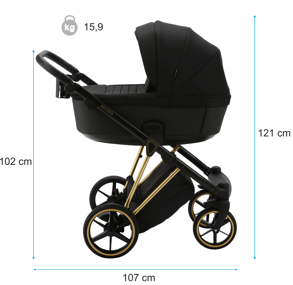 ADAMEX Kočík kombinovaný Belissa Special Edition Grafit/Gold