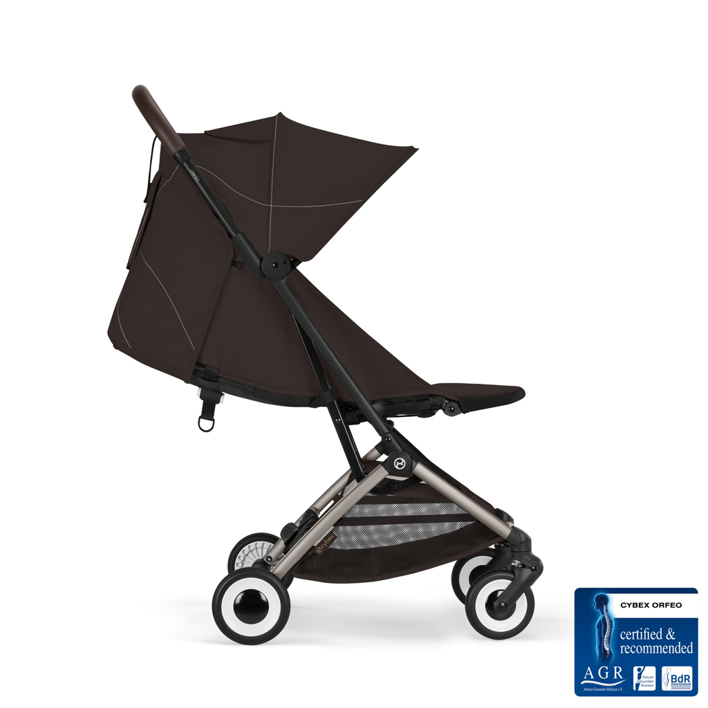 CYBEX Golfový kočík Orfeo Chocolate Brown Gold (Taupe Frame) Gold