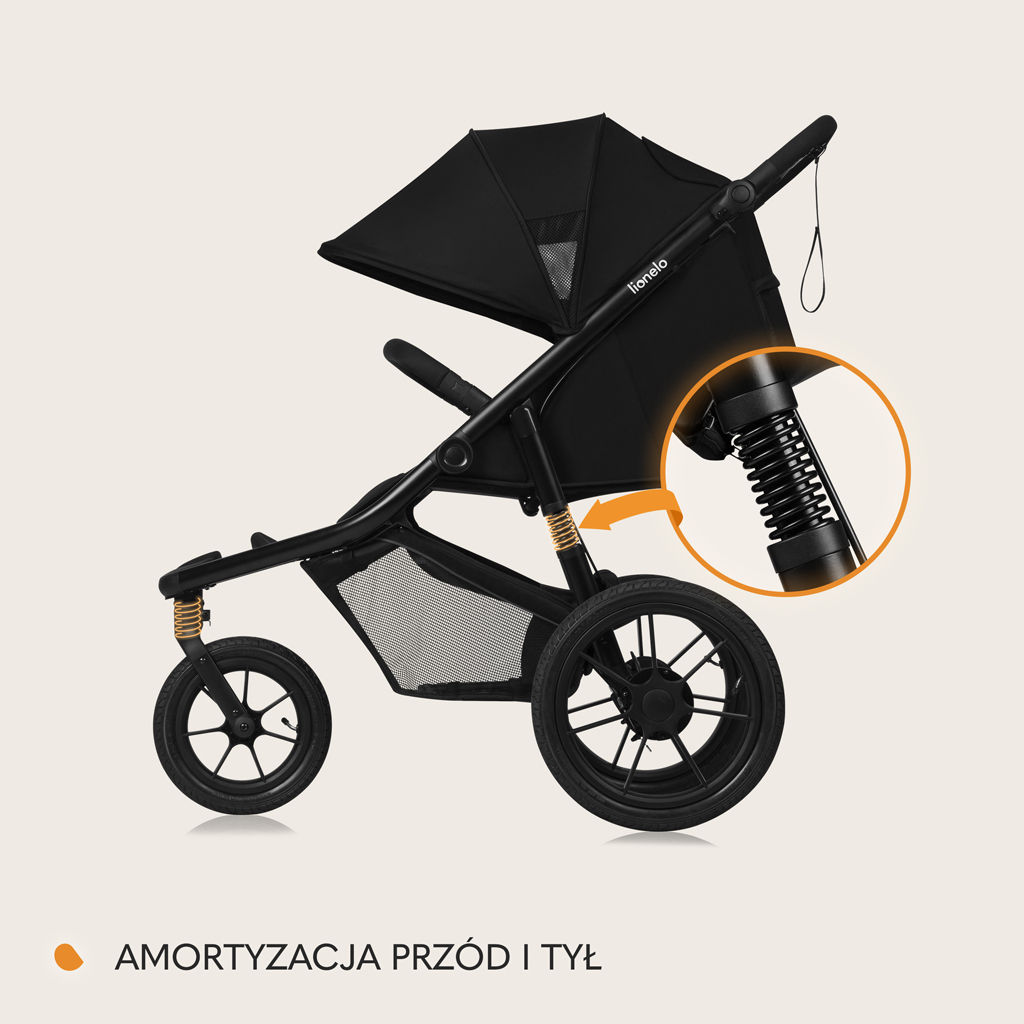 LIONELO Kočík športový Azura Black Onyx