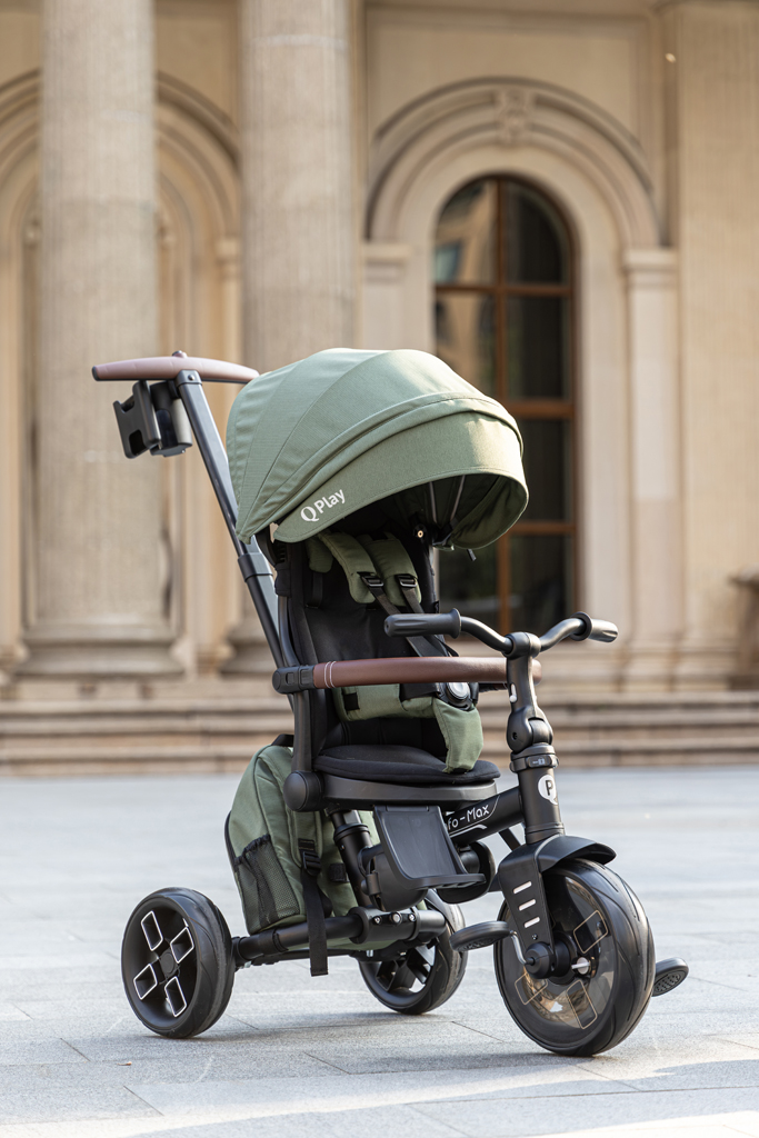 QPLAY Trojkolka Comfo Max Olive Green, 7v1, vek 10-72 mesiacov