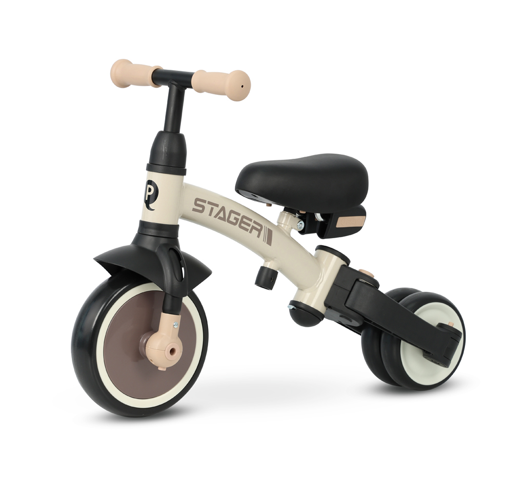 QPLAY Trojkolka Stager 3v1 Brown, 2-6 rokov