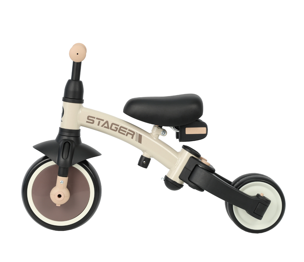 QPLAY Trojkolka Stager 3v1 Brown, 2-6 rokov