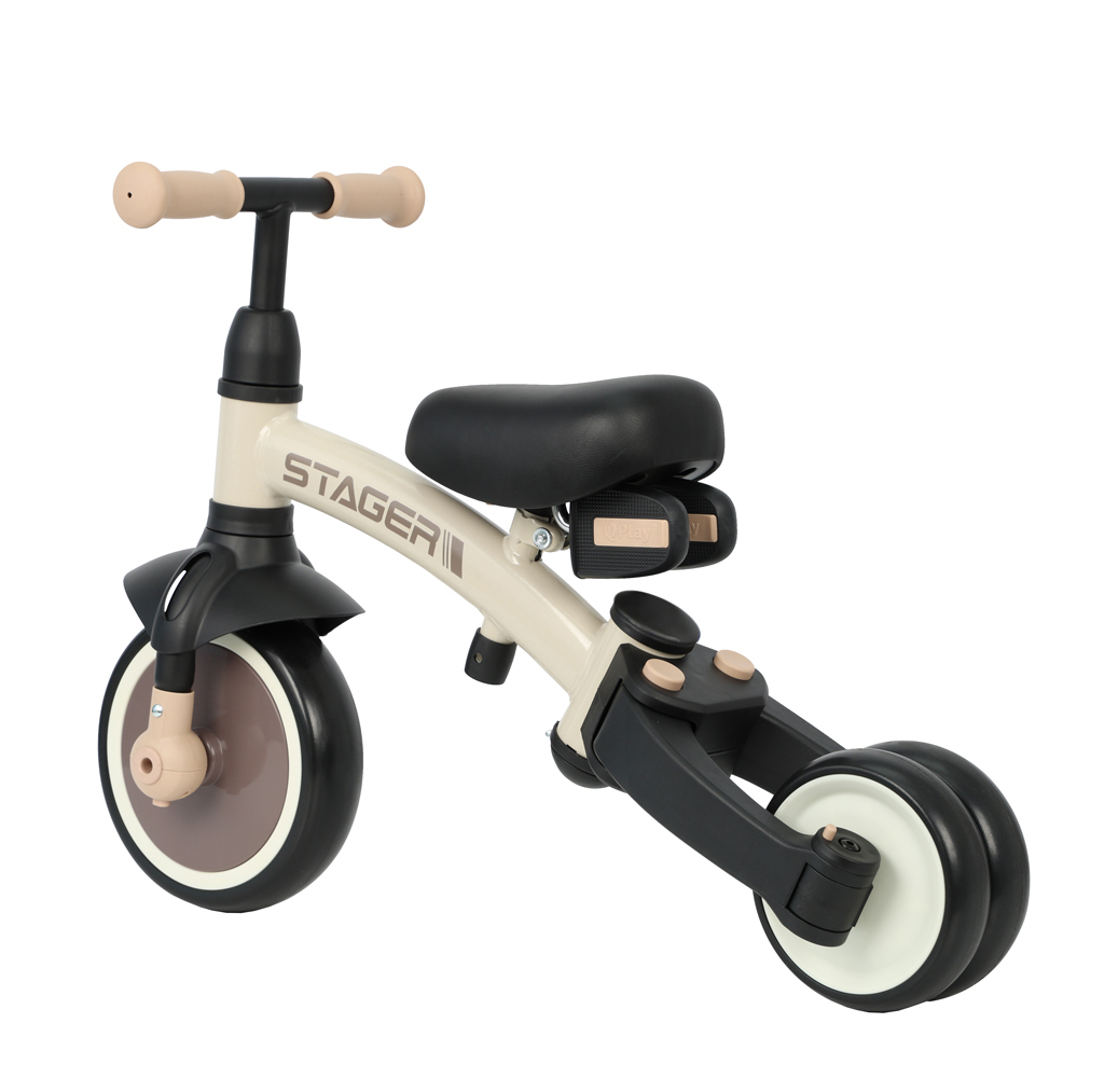 QPLAY Trojkolka Stager 3v1 Brown, 2-6 rokov