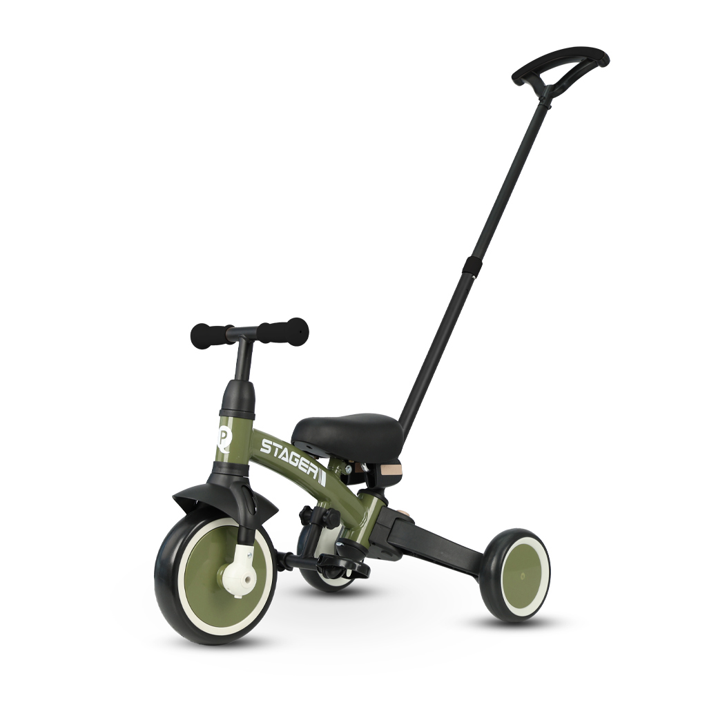 QPLAY Trojkolka Stager 3v1 Green, 2-6 rokov