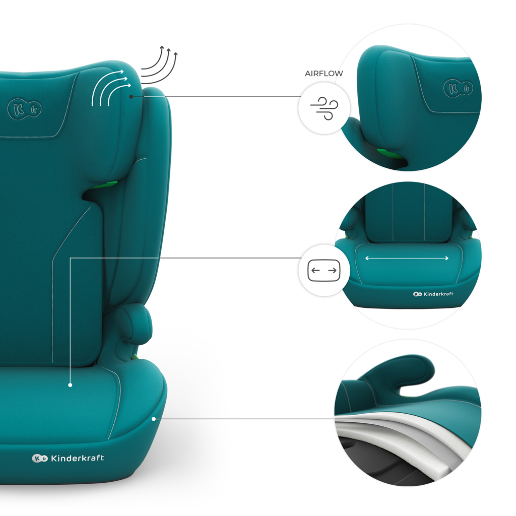 KINDERKRAFT Autosedačka i-Spark 2 Plus i-Size (100-150 cm) Green