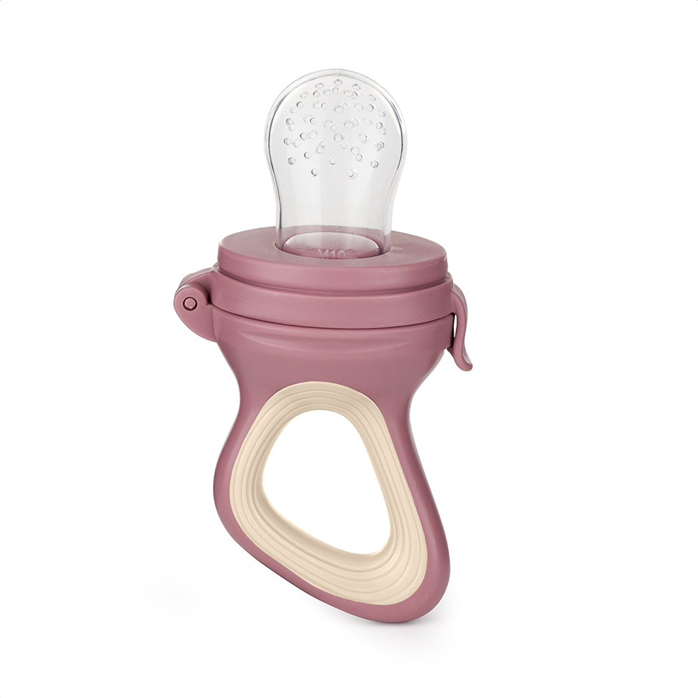 PETITE&amp;MARS Cumlík silikónový na kŕmenie Fruzi Rose&amp;Sand 6m+