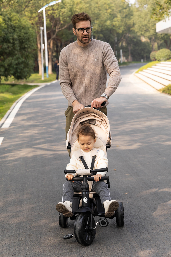QPLAY Trojkolka Nova Max 5v1 Beige, 10-72 mesiacov