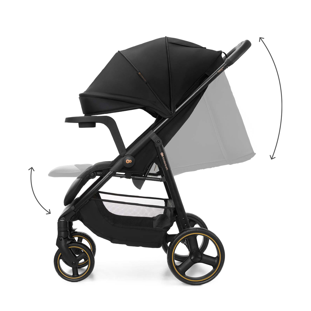 KINDERKRAFT Kočík športový Trig 3 Tray Onyx Black